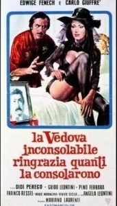 Постер Безутешная вдова благодарит всех, кто утешит ее (La vedova inconsolabile ringrazia quanti la consolarono)
