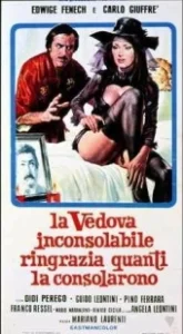 Постер Безутешная вдова благодарит всех, кто утешит ее (La vedova inconsolabile ringrazia quanti la consolarono)